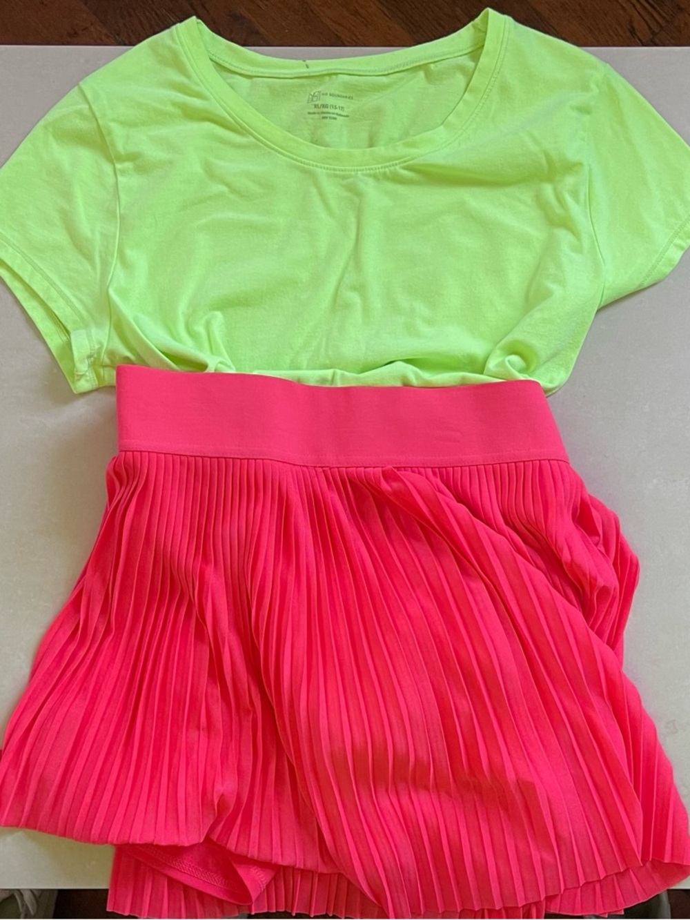 No Boundaries Hot Pink Pleated Skater Skirt